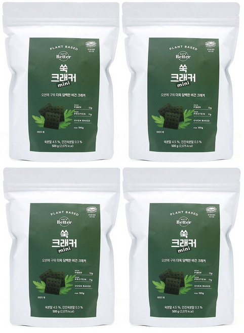 잇츠베러 크래커 쑥 500g 대용량, 4개