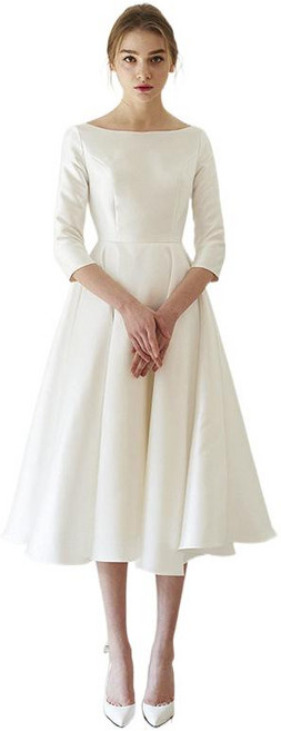 티류으스 여성용 실크 2부 이브닝 드레스 셀프 웨딩드레스 피로연 원피스 고급스러운 결혼식 드레스 H070838