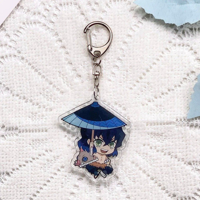 귀멸의칼날 귀칼 우산 든 캐릭터 아크릴 키링 SD 애니 열쇠고리 가방 장식 굿즈, 5