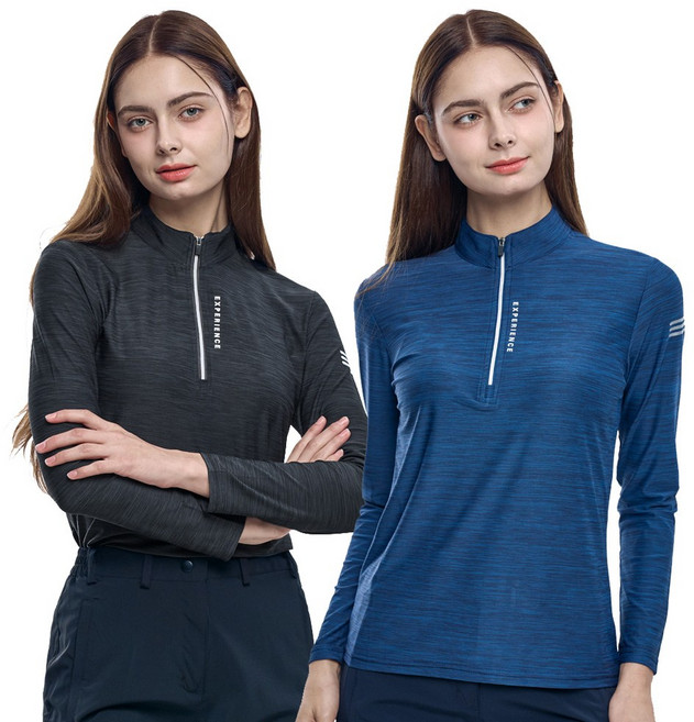 <스타일랑> (1+1) 여성 긴팔 집업티 / 등산 아웃도어 골프 집업 티셔츠