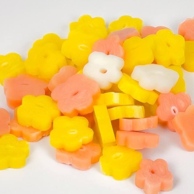 [국내산 우리쌀] 천연분말 3색 꽃모양 떡국떡, 4개, 500g