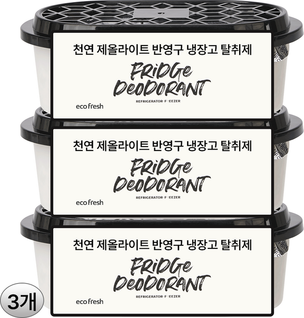 에코후레쉬 냉장고 냄새 제거제 탈취제 300g 3개