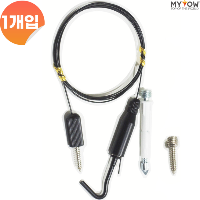 마이토우 좁은틈새용 액자걸이 프리미엄 3색상 직결 타입 1M, 블랙, 1개