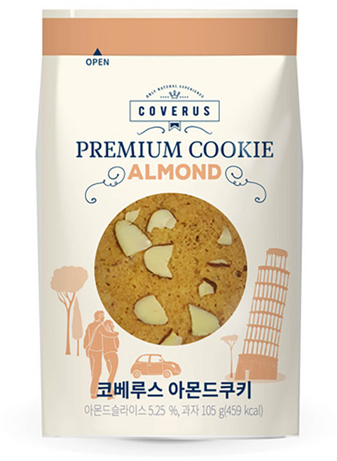 프리미엄 아몬드 쿠키 1곽 6봉, 105g, 6개