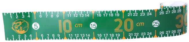 보트 카약 낚시 물고기 측정 장치 낚시 자 접착 물고기 자 51인치 물고기 측정 테이프, 다크 그린