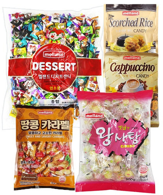 인기사탕캔디 5종 대용량디저트캔디 2.3kg+카푸치노캔디250g+누룽지캔디250g+땅콩카라멜400g+왕사탕800g S5, 1개