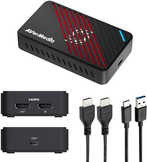 AverMedia 4K HDMI 캡처 카드 /Pro Switch 2 PC Twitch OBS에서 진정한 저지연 스트리밍 및 녹화용 USB 게임 Win11 Mac-GC