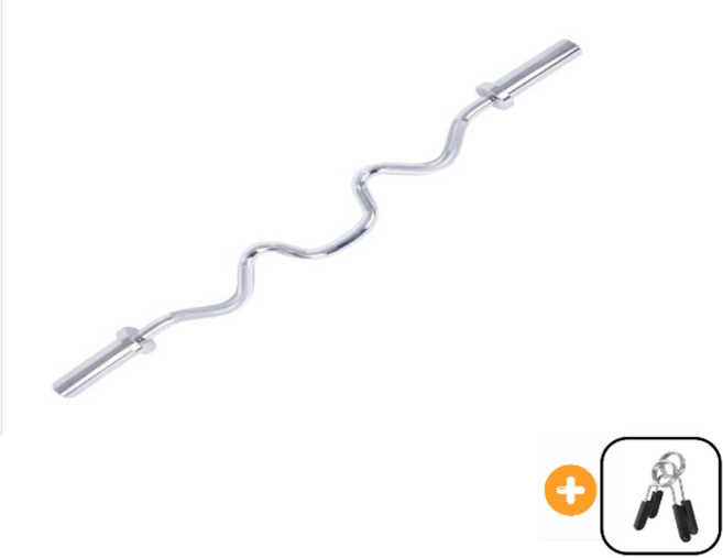 베스코 중량 바벨봉 슈퍼컬바 이지바 1200mm+마구리 포함, 실버, 1개, 10kg