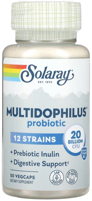 Solaray 멀티도필루스 12 200억 CFU 50 코팅 베지캡스, Solaray멀티도필루스 12200억CFU50코팅베지캡, 1개, 50정 - 쿠팡