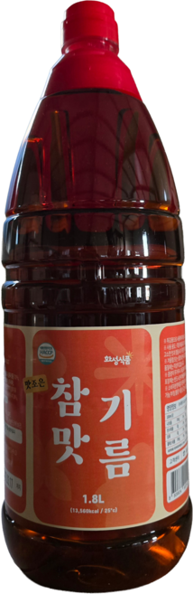 화성식품 업소용 대용량 가성비 참맛기름, 1개, 1.8L