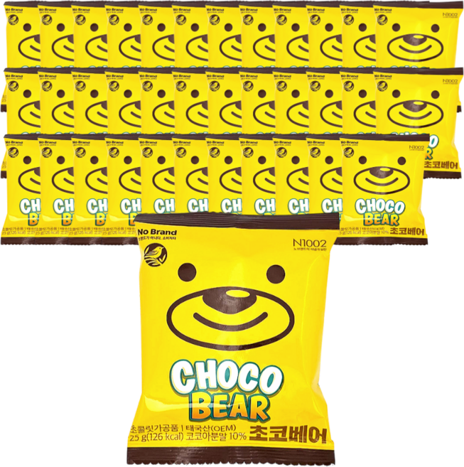 노브랜드 과자, 36개, 초코베어