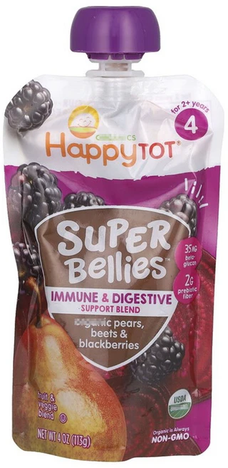 멀티구성 Happy Family 해피 Tot 슈퍼벨리스 4단계 바나나딸기당근 배블랙베리비트 113g 4oz, 8개 - 쿠팡