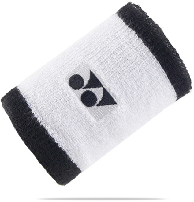 요넥스 와이드 손목밴드 화이트 배드민턴 테니스 배구 보호대, 1개