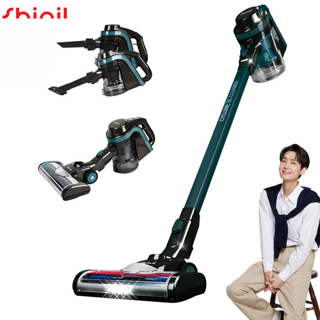 신일 무선청소기, 블랙 + 다크그린, SVC-PB732DG