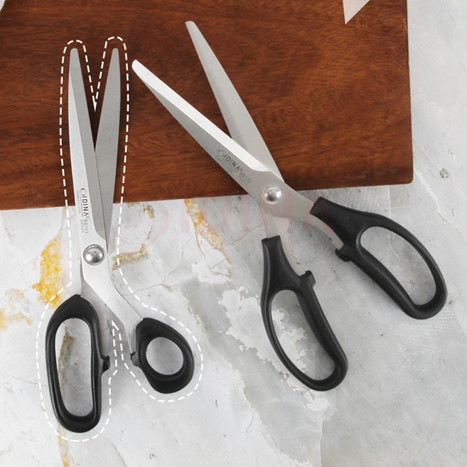 주방 가정용 업소용 고기집 식당 가위 갈비 냉면 삼겹살 잘드는 고기자르는 고급 스텐식가위, 양손 식가위, 1개