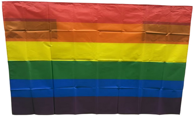 무지개 국기 디자인 웨어러블 케이프 90x150cm 축구 경기 및 길거리 파티용, 1개, Multicolor