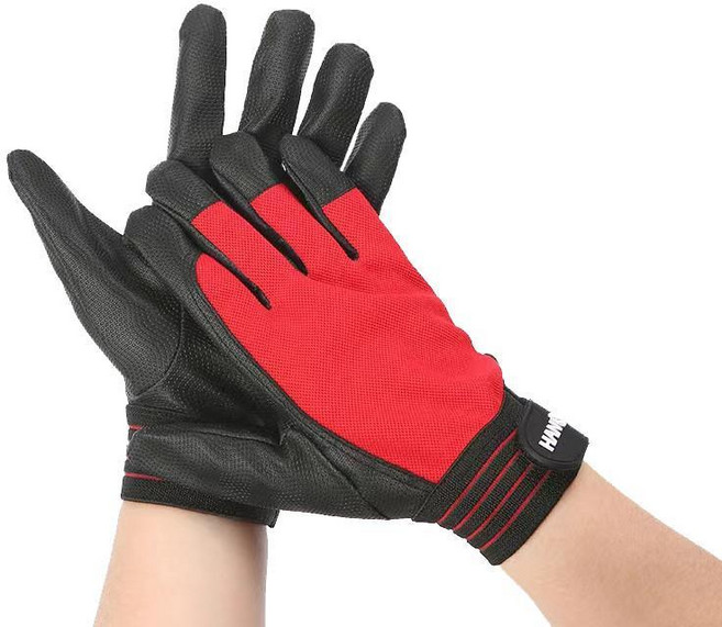 HANJING SAFETY 絕緣手套 電工防觸電手套, 1個, 紅黑色