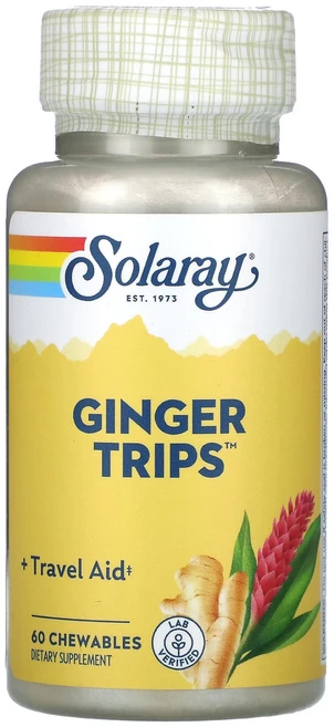 Solaray 생강 트립 60 츄어블 웨이퍼, Solaray생강트립60츄어블, 1개, 60정 - 쿠팡