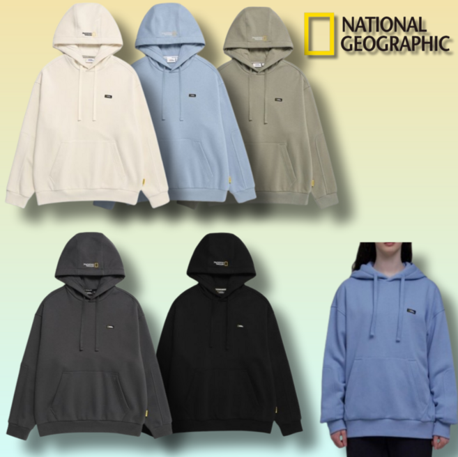 국내매장판 정품 내셔널지오그래픽 NATIONAL 네셔널지오그래픽 기모후드 기모 트레이닝복 기모 트레이닝 기모후디 기모 후드티 남녀공용 남성 기모후드 여성 기모후드 겨울후드