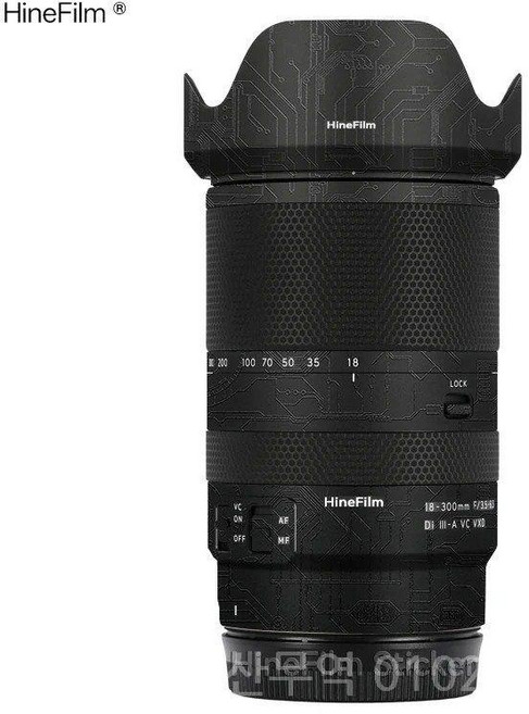 Tamron 18300 용 Hinefilm 스킨 Sony 렌즈 스티커 용 Tamron 18-300mm F3.5-6.3 용 FE 마운트 렌즈 데칼 스킨 18 300 랩 커버, Fantasy Black, 1개