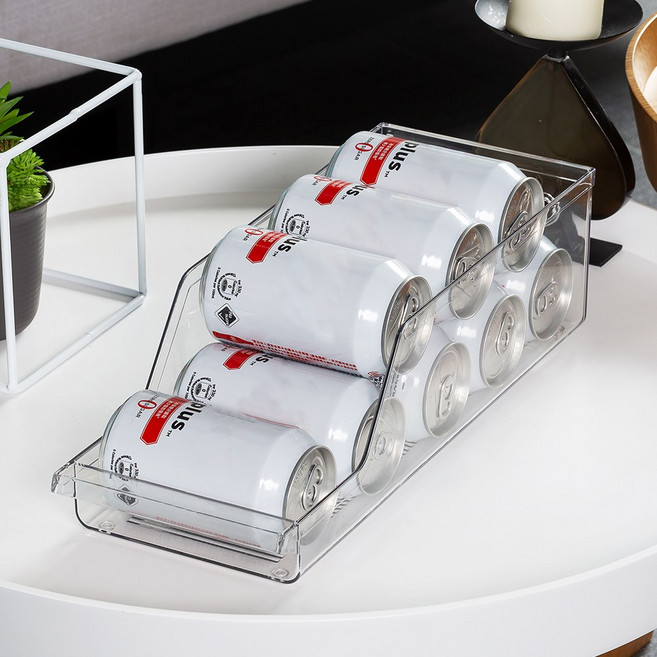 주방 냉장고 음료 정리 수납 트레이 수납함, 1개, 투명