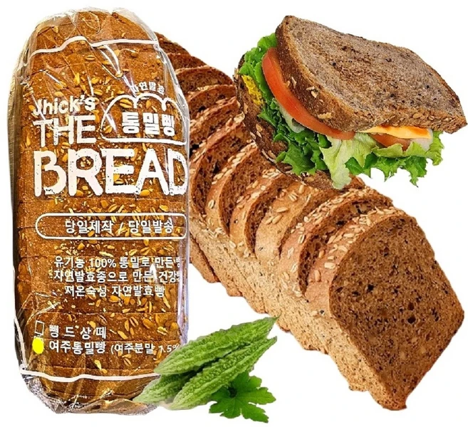 직스더브레드 여주 100% 통밀식빵 슬라이스 비건 6종 통곡물 저온숙성, 1개, 900g - 쿠팡