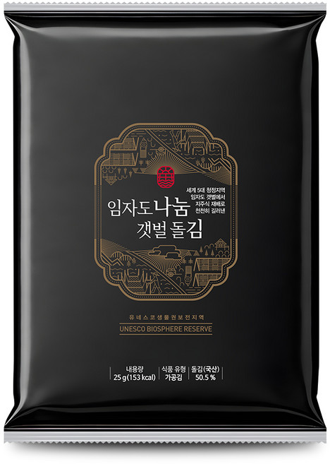 임자도 나눔 갯벌 돌김 전장김 25g, 1개