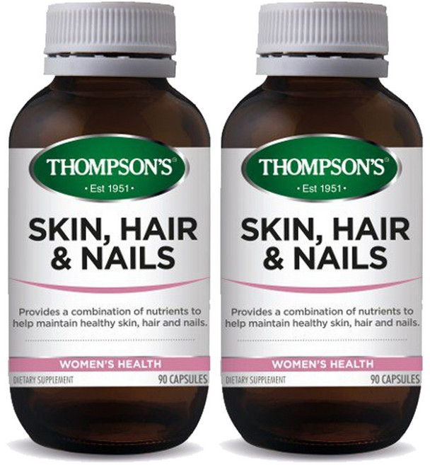 톰슨(Thompsons's) 톰슨 스킨 헤어 & 네일스 90 캡슐 X 2개, 90정