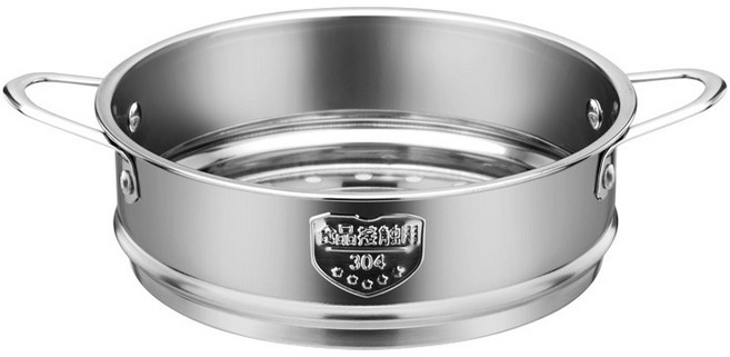 304不鏽鋼蒸籠 多尺寸蒸鍋 適用多種爐具, 1個, 22公分, 22cm