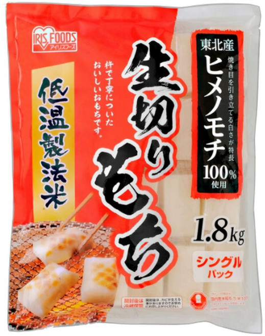 Iris Ohyama리스오마야 키리모찌 구워먹는찰떡 짱구떡 야키모찌 캠핑간식 1.8kg, 1개