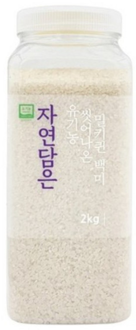 자연담은 유기농 씻어나온 밀키퀸 백미 PET, 상등급, 2kg, 5개