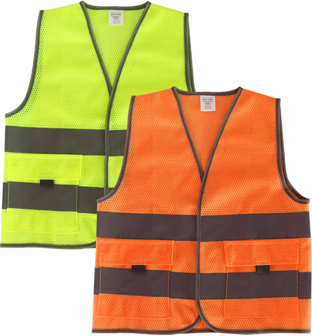 어린이 형광 안전 조끼 KC인증 어린이집 직업 체험 단체조끼 인쇄문의, 1개, 주황