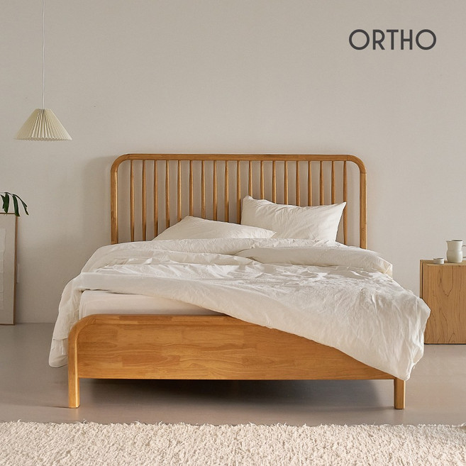 올쏘 진저 원목 슈퍼싱글 퀸 킹 침대 프레임 SS Q, 네추럴