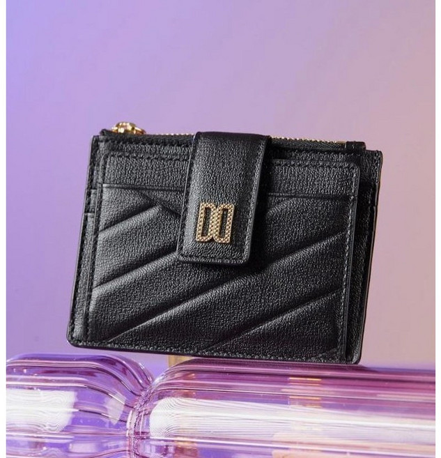 닥스 블랙 칼라일 패턴 골드 DD 카드지갑 [선물포장] DCHO3E418BK