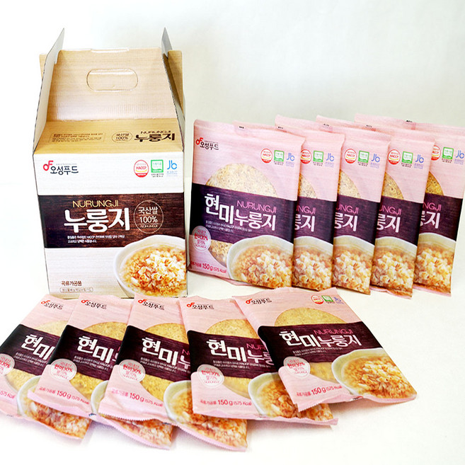 B05003 오성푸드 현미누룽지(150gx10봉) 김제평야쌀 전통방식 그대로 고소하고 구수함 웰빙 간편식, 150g, 10개