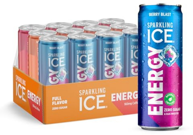 Sparkling Ice Energy Maximum Mango 12Pk. Energy Drinks with Vitamins + Antioxidants Zero Sugar. 1