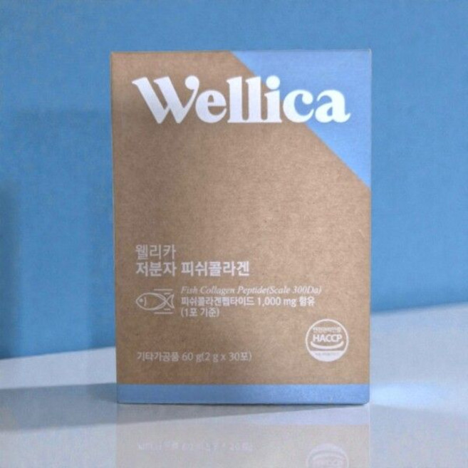 웰리카 초저분자 300달톤 어린 저분자 피쉬 콜라겐 엘라스틴 30포 1박스 536974, 웰리카 초저분자 300달톤 어린 저분자 피쉬 콜라겐 엘