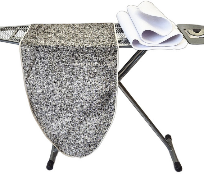 [한즈홈] 스탠드 다리미판 커버+패드 (125x 45cm) 블랙 패브릭 (다리미판 미포함) c