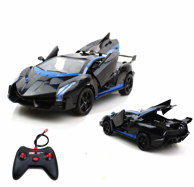 SUUNI rc카 RC 원격 조종차 어린이 장난감 어린이 선물 자동차 모형 드리프트 레이싱, 1개, 블랙+푸른색