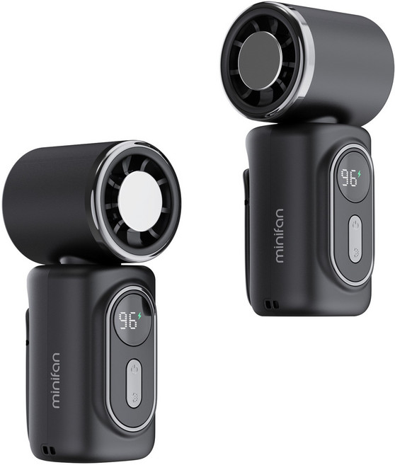 冰敷手持小風扇暴力渦輪風扇便攜式製冷高速小風炮可夾腰迷你風扇, 1pcs  46*38*100mm, FY30  冰敷  黑色180度旋轉  萬能夾子  數顯