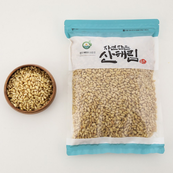 [자연담은 산해림] 고소한 프리미엄 잣 (중국산), 1kg, 1개