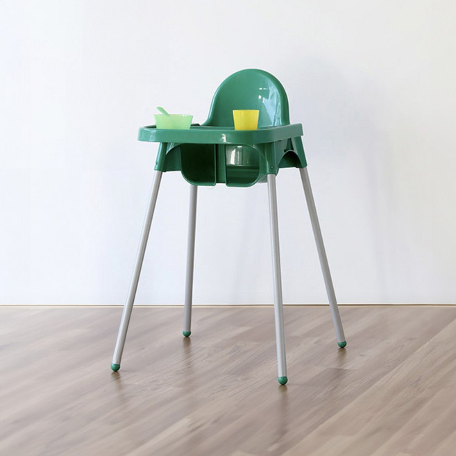 마켓비 SIGTAG 유아식탁의자 + SIGTAG 유아트레이 하이체어 세트, 그린