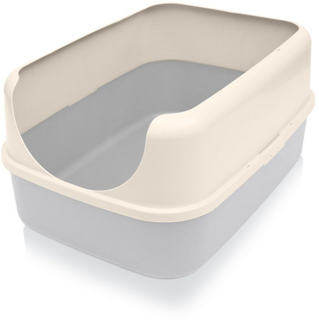 내품애 고양이 특대형 화장실 평판형 그레이 50x69x33.5cm, 1개