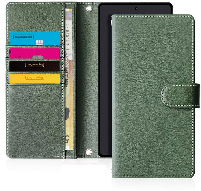 갤럭시 S23FE S711 - 매트 월렛 지폐2칸+카드5장 지갑형 손목스트랩 핸드폰 케이스