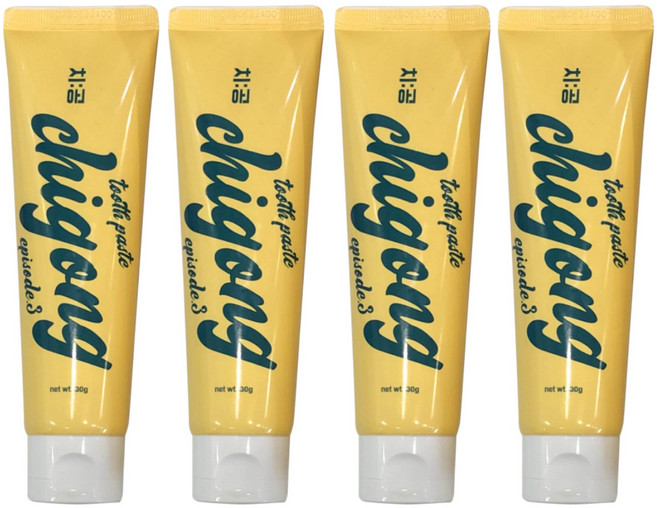 치공 천연성분 치약 무방부제 무불소 무독성 당뇨환자 임산부 어린아이 국내제조, 4개, 130g