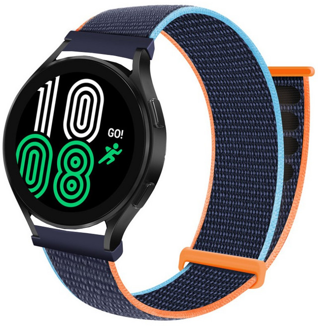 갤럭시워치5 워치5 프로 40/44/45MM 벨크로 찍찍이 시계줄 스트랩 밴드 SM-R900/910/920 호환, 갤럭시워치5(20MM), 16.투톤네이비