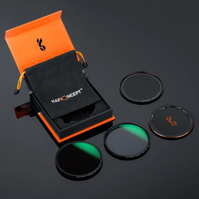 K&F CONCEPT MC UV CPL 카메라 필터 키트(렌즈 캡 포함) 원형 편광 다층 코팅 52mm, 01 Camera Filter Kit, 08 55mm