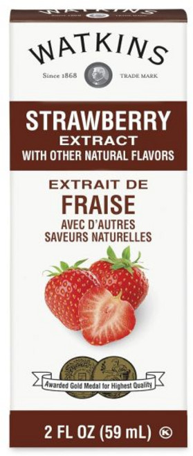 Watkins 왓킨스 순수 계피 추출물 비변형 코셔 2온스 병 1개 묶음, 딸기, 2 플 오즈 (6개 팩)