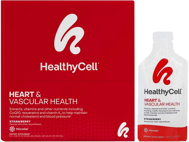 HealthyCell 심장 & 혈관 건강 스트로베리 젤 팩 30개 각 25ml(0.84fl oz) HealthyCell (헬시셀), 1개 - 쿠팡