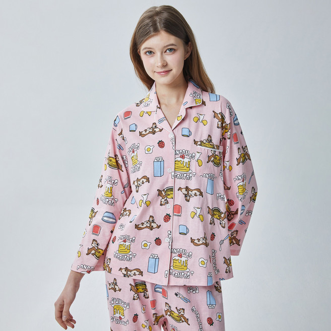 칩앤데일 핑크데일 여성잠옷 다이마루 국산 순면 사계절 홈웨어